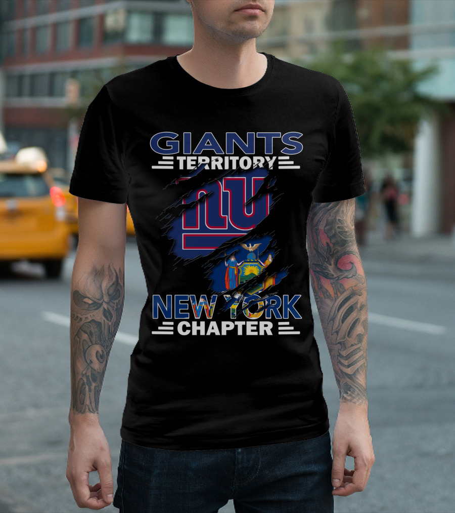 Giants Territory New York Chapter NY Logo Flag T-Shirt