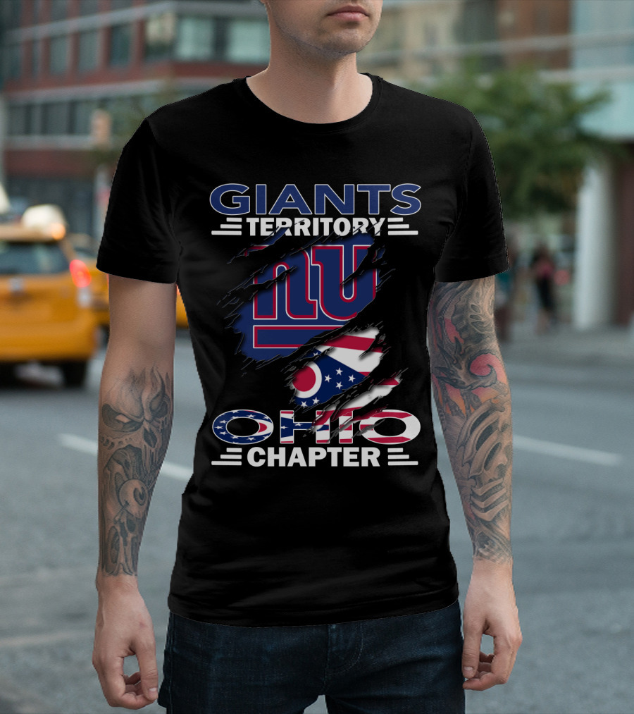 Giants Territory New York Ohio Chapter American Flag Elements T-Shirt