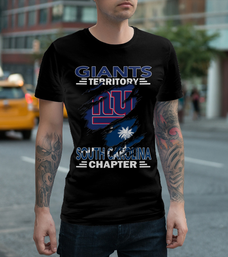 Giants Territory South Carolina Chapter NY Logo and Palmetto Flag T-Shirt