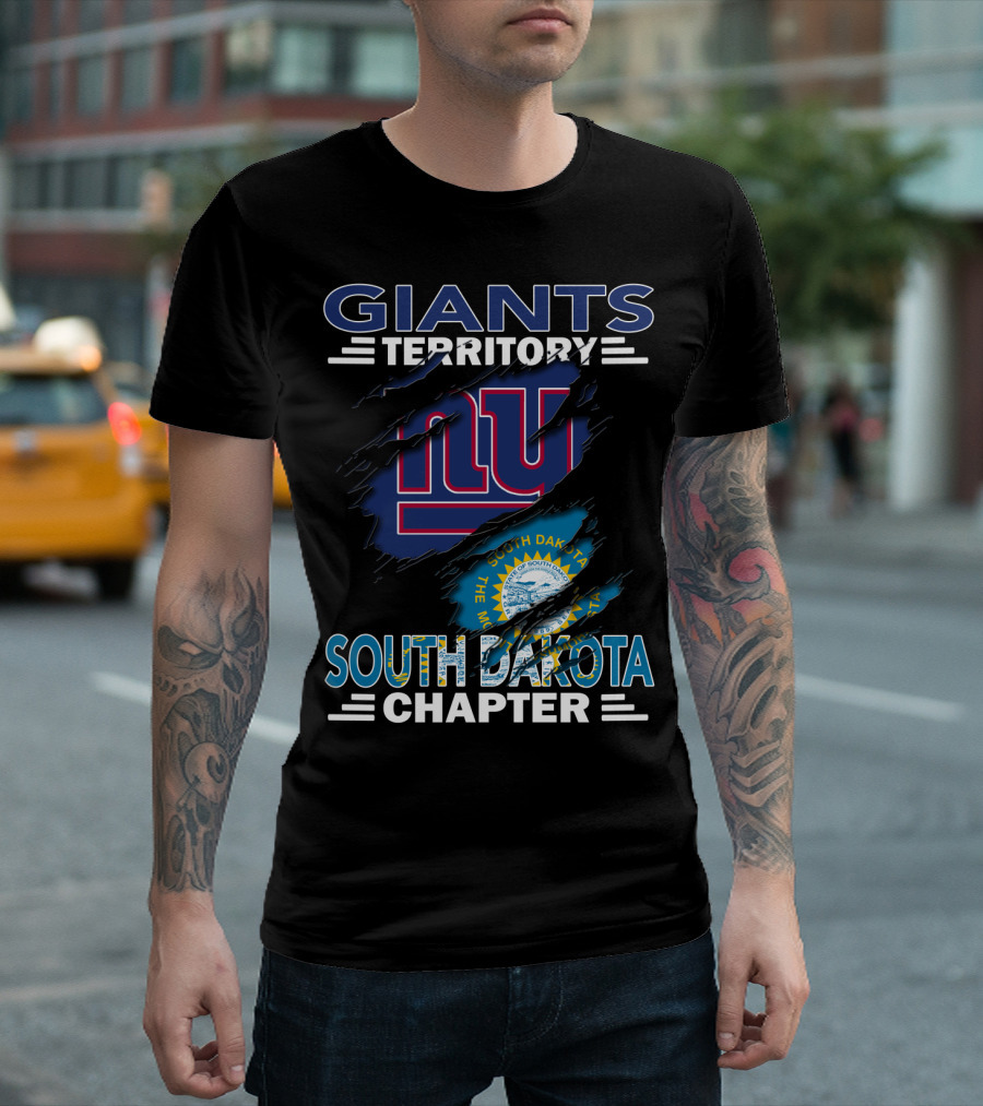 Giants Territory South Dakota Chapter New York Logo Flag Elements T-Shirt