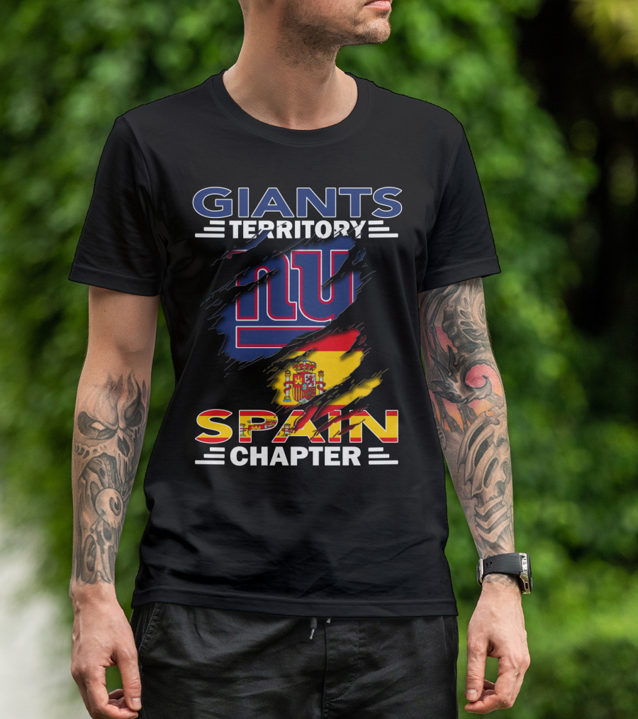 GIANTS TERRITORY SPAIN CHAPTER NY LOGO FLAG T-Shirt