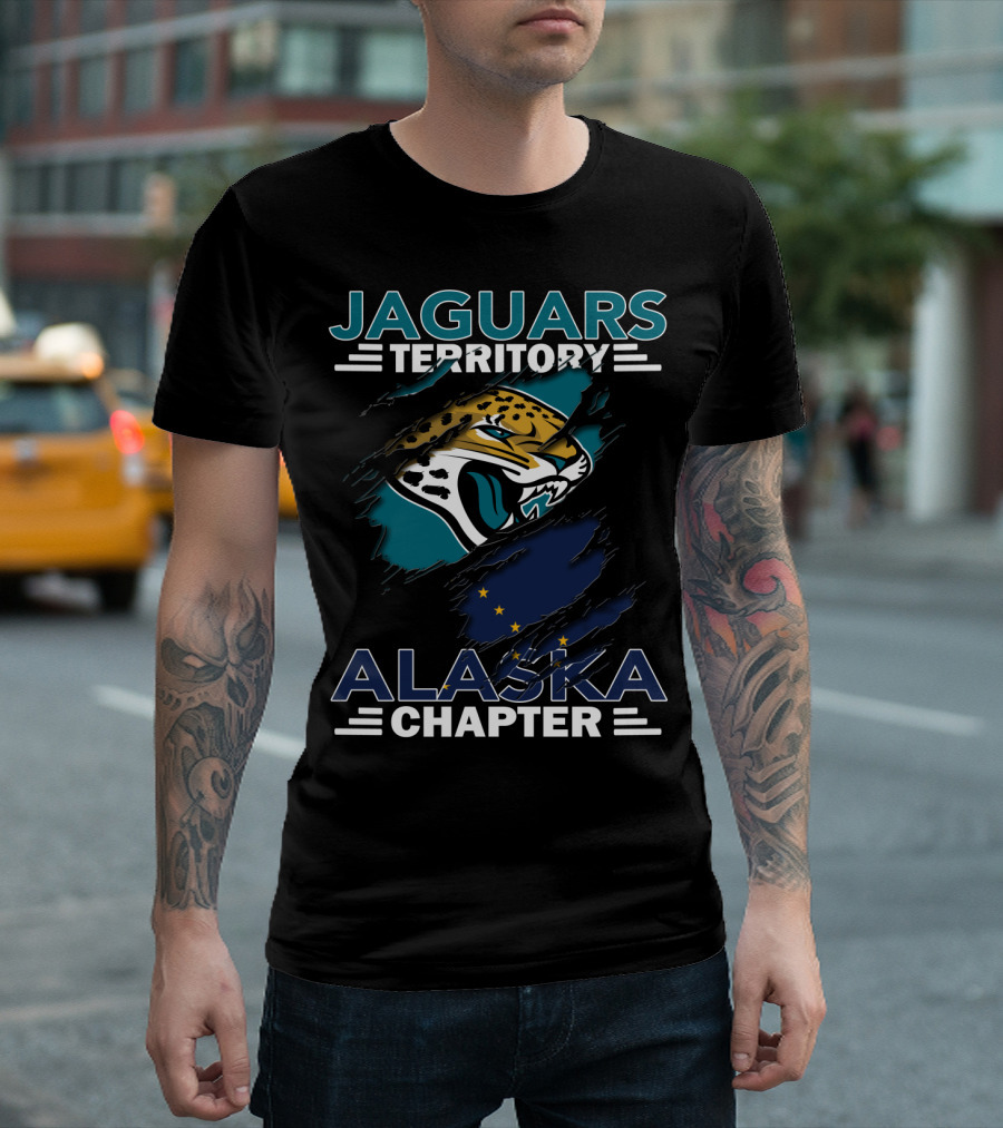 Jaguars Territory Alaska Chapter Big Cat With Claws and Stars T-Shirt