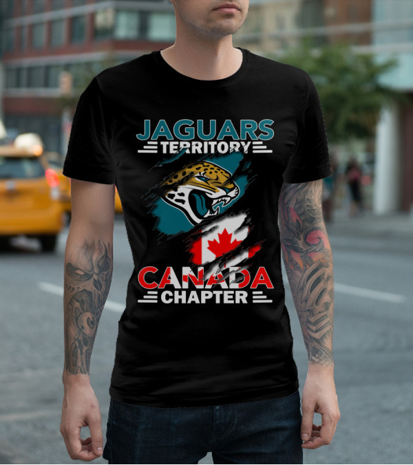 Jaguars Territory Canada Chapter With Jaguar And Canadian Flag Elements T-Shirt