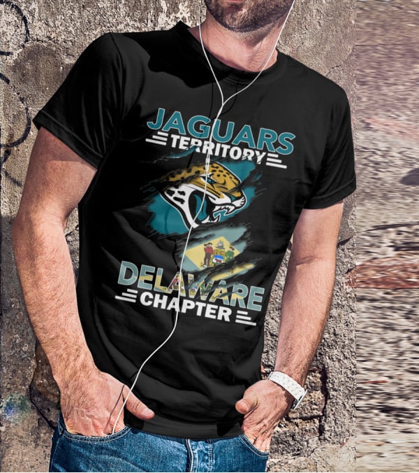 Jaguars Territory Delaware Chapter Logo With State Flag T-Shirt