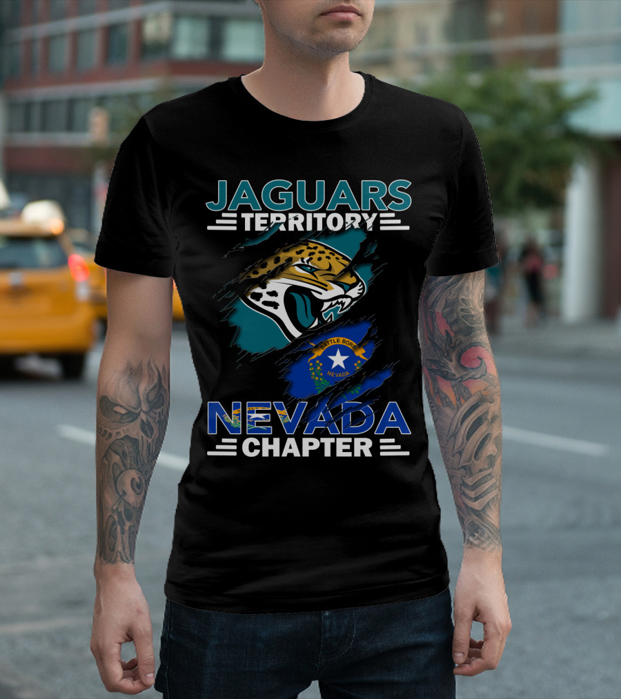 Jaguars Territory Nevada Chapter Battle Born Flag Emblem T-Shirt