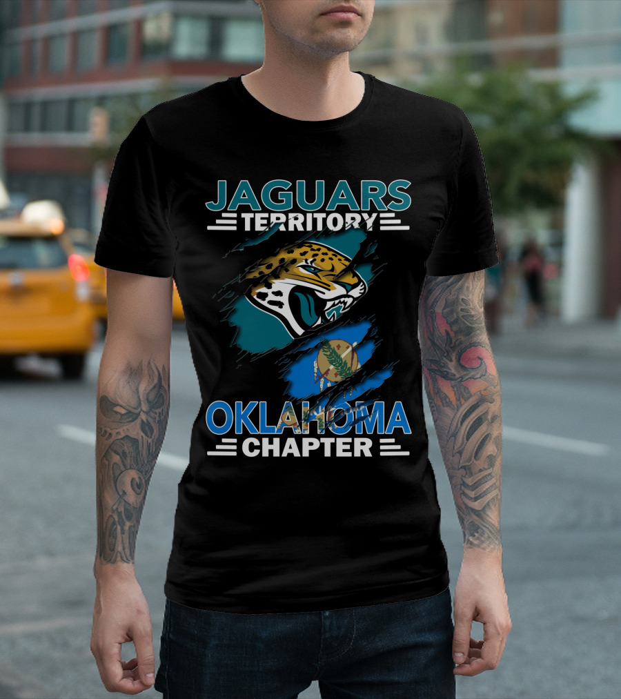 Jaguars Territory Oklahoma Chapter Logo with State Flag Emblem T-Shirt