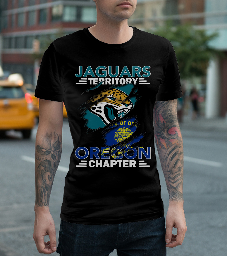 Jaguars Territory Oregon Chapter Official Seal and Fierce Mascot Integration T-Shirt