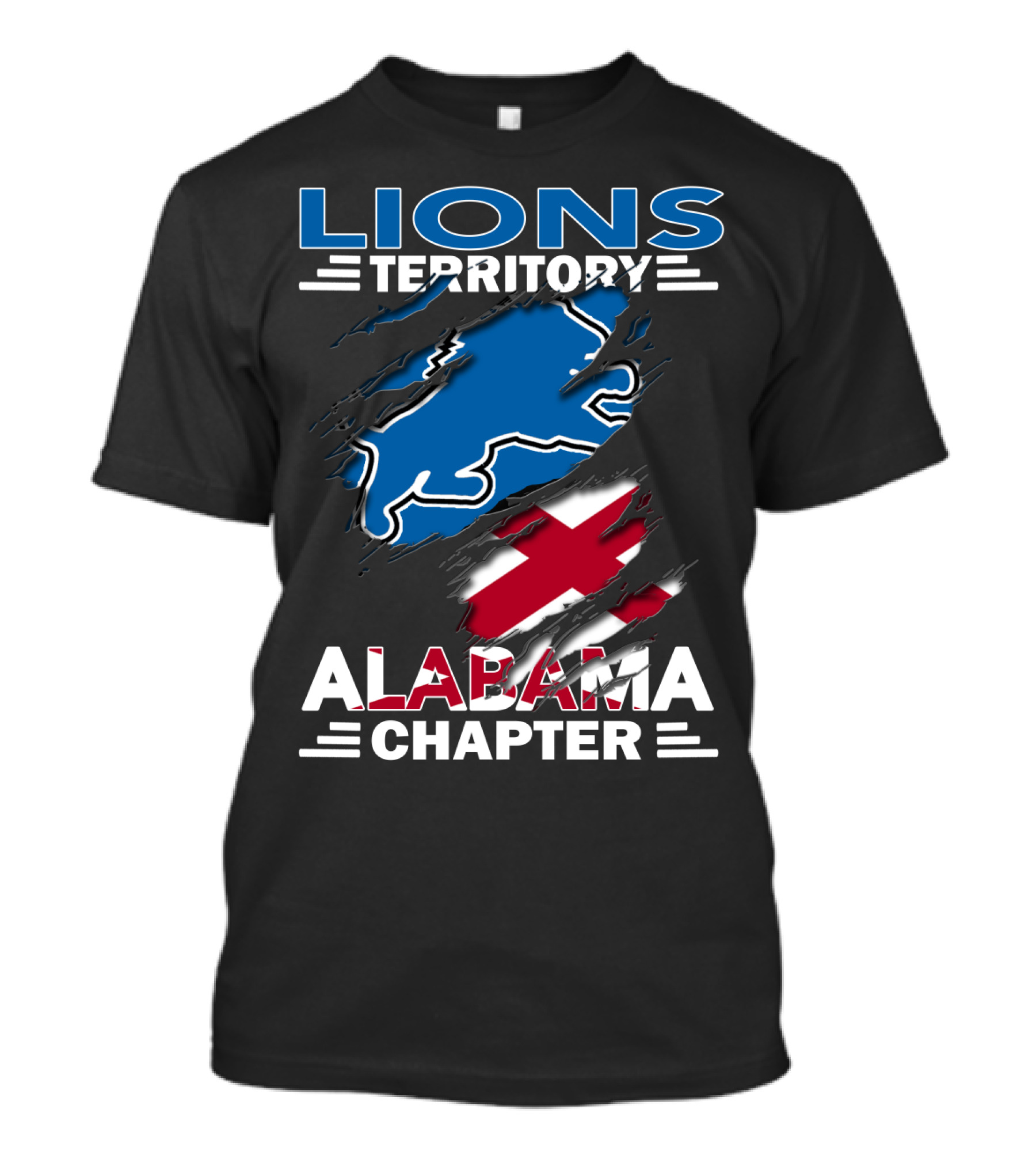 Lions Territory Alabama Chapter Blue And Red T-Shirt