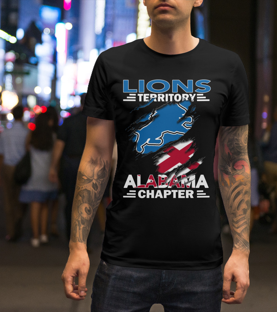 Lions Territory Alabama Chapter Blue And Red T-Shirt