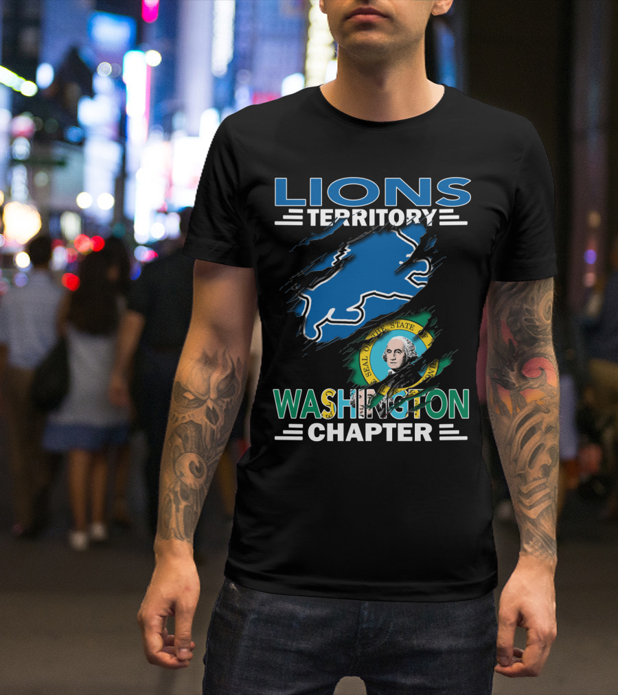 Lions Territory Washington Chapter Seal Of The State T-Shirt