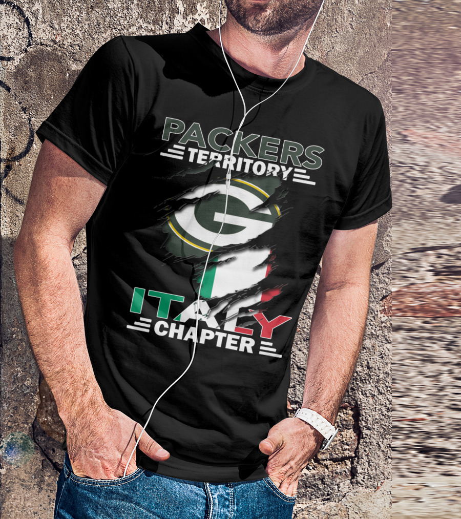 Packers Territory Italy Chapter Green Bay Packers Italian Fan Club T-Shirt