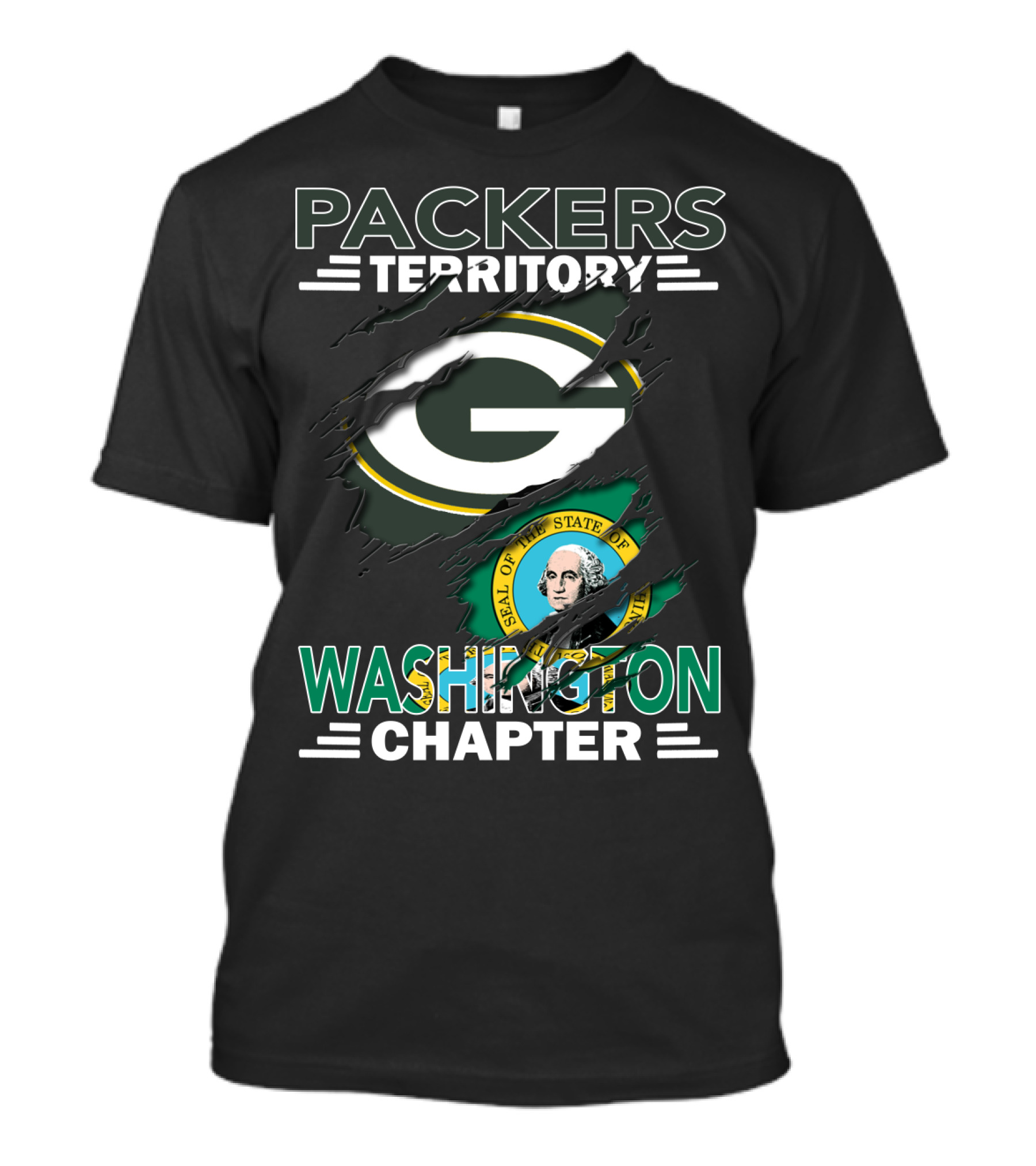 Packers Territory G Logo Seal Of Washington Chapter T-Shirt