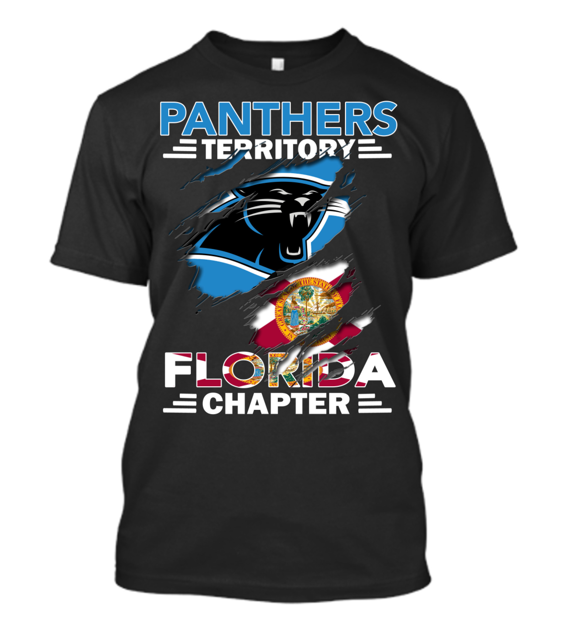 Panthers Territory Florida Chapter Logo With State Flag Elements T-Shirt