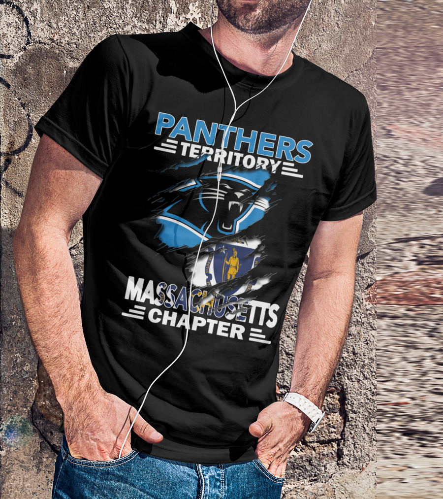 Panthers Territory Massachusetts Chapter NFL Fan Club Badge T-Shirt