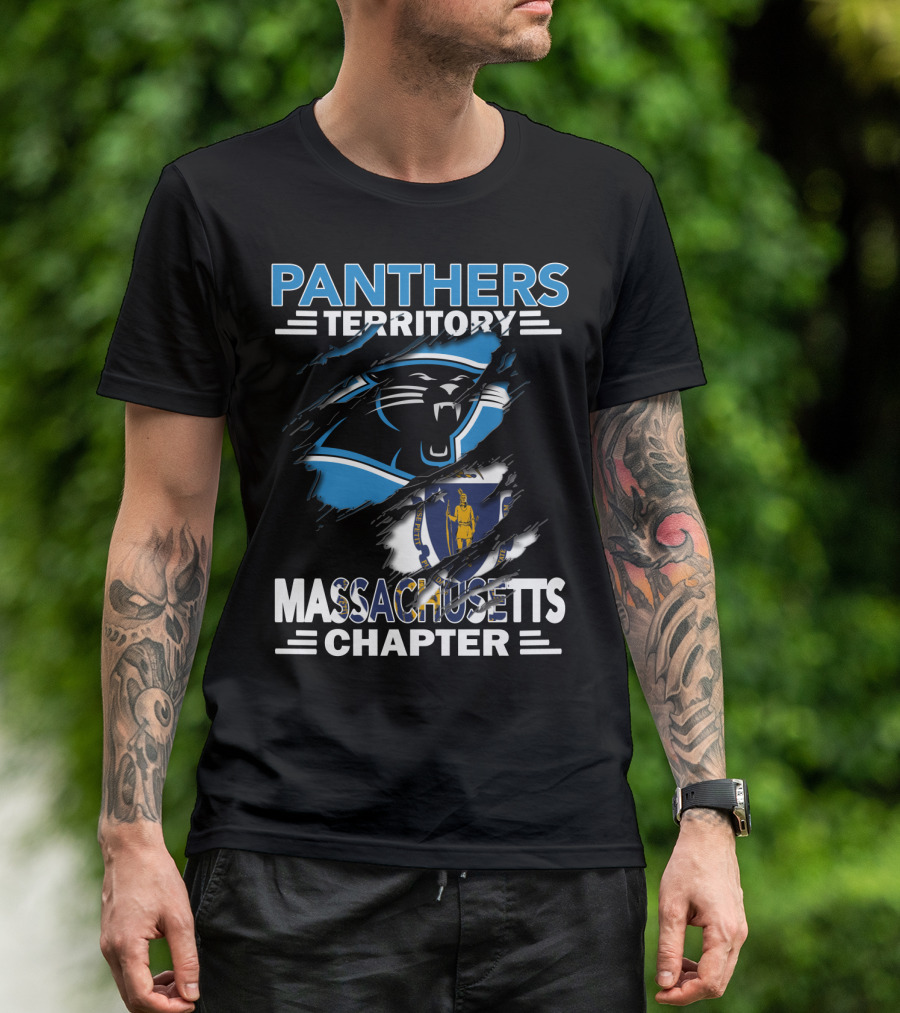 Panthers Territory Massachusetts Chapter NFL Fan Club Badge T-Shirt
