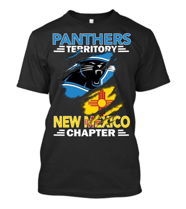 Panthers Territory New Mexico Chapter Zia Symbol Blue Black Panther T-Shirt