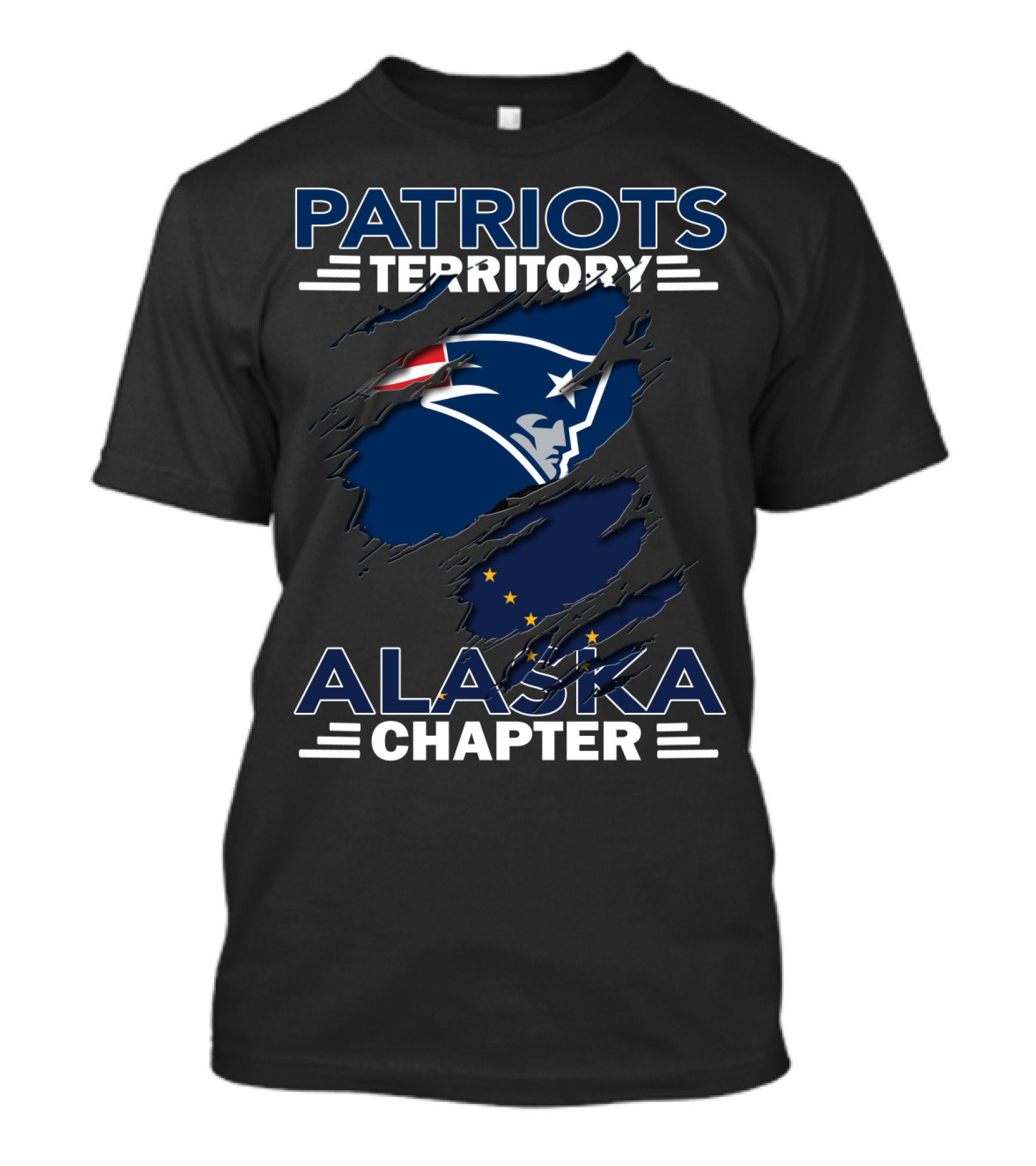 Patriots Territory Alaska Chapter New England Patriots Alaska Flag T-Shirt