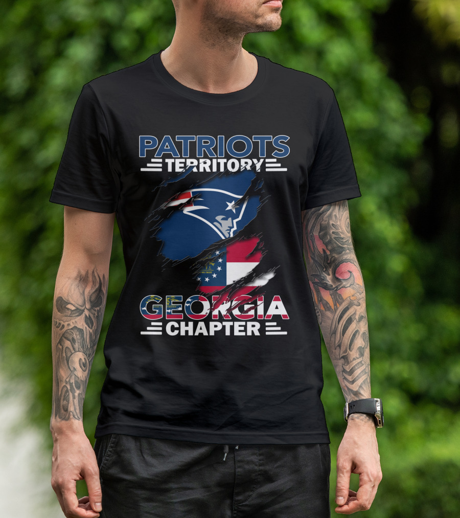 Patriots Territory Georgia Chapter New England Flag Fusion T-Shirt