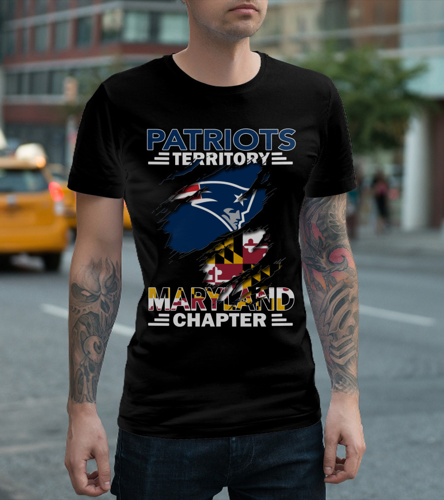 Patriots Territory Maryland Chapter Logo With State Flag Colors T-Shirt