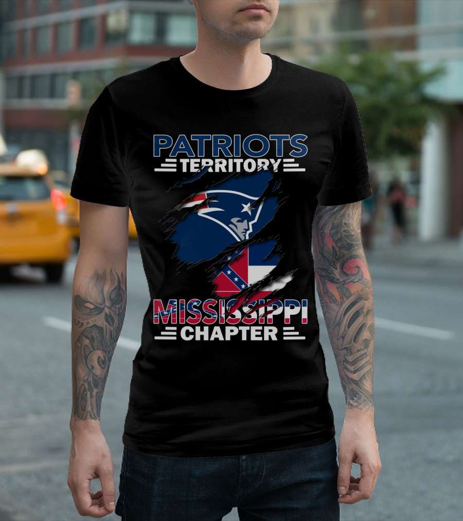 Patriots Territory Mississippi Chapter Rip Confederate Flag T-Shirt