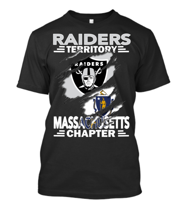 Raiders Territory Massachusetts Chapter Raiders Logo Massachusetts State Emblem T-Shirt