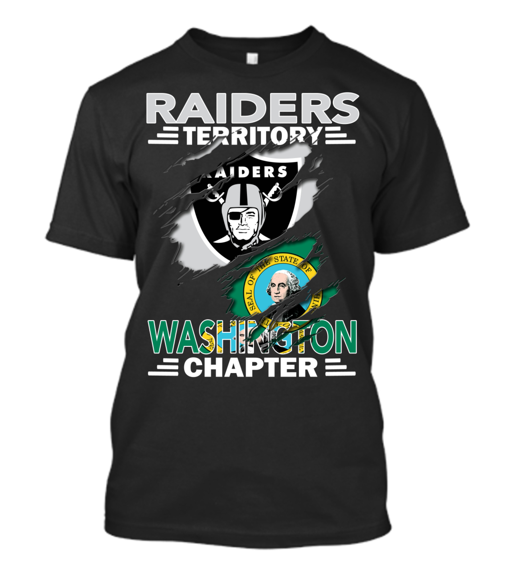 Raiders Territory Washington Chapter Raiders Seal Of The State Of Washington T-Shirt