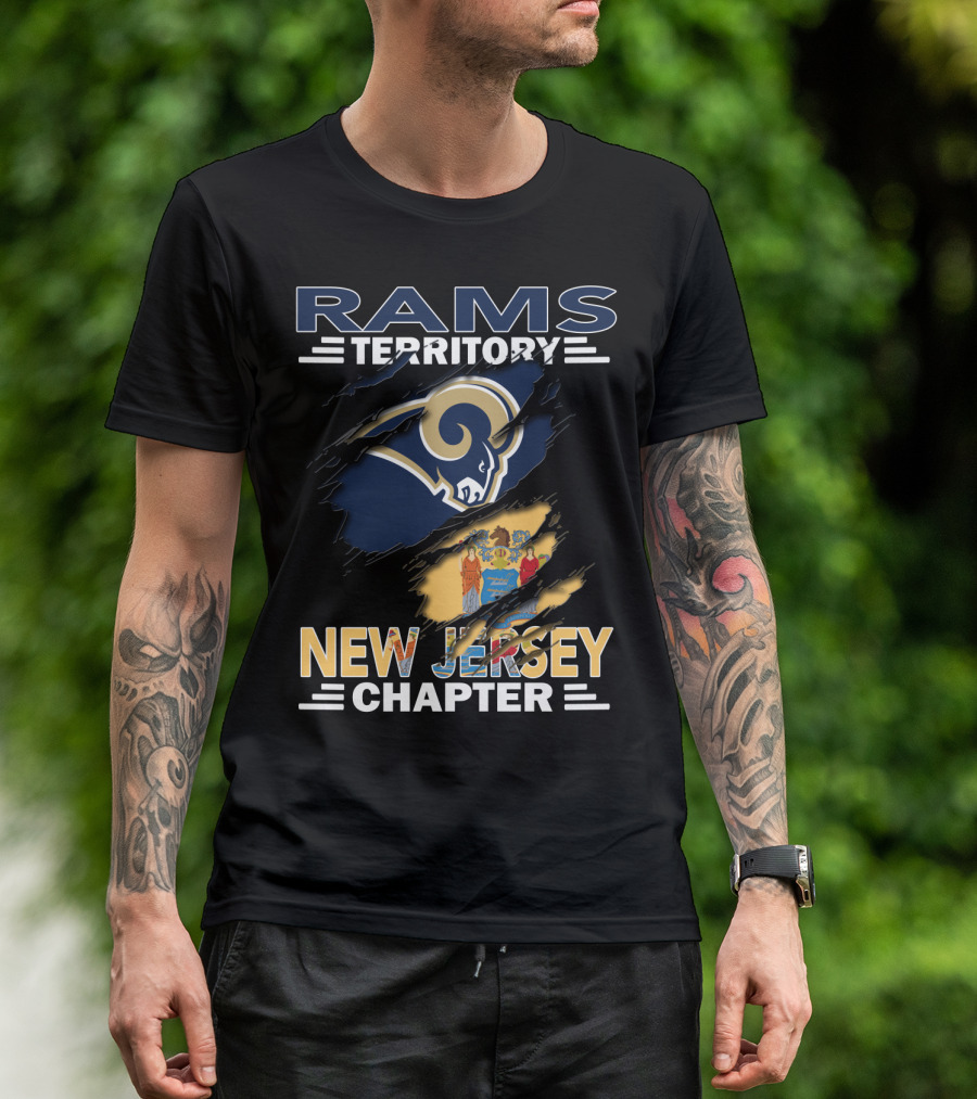 Rams Territory New Jersey Chapter Featuring Iconic Ram Logo And State Seal T-Shirt