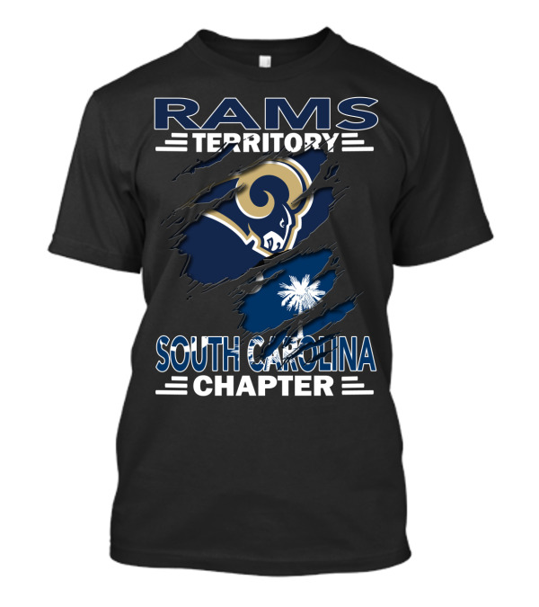 Rams Territory South Carolina Chapter With Rams Logo And State Flag Elements T-Shirt