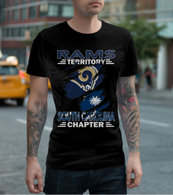 Rams Territory South Carolina Chapter With Rams Logo And State Flag Elements T-Shirt