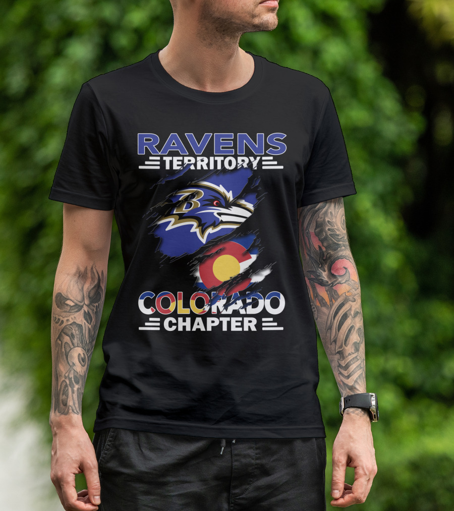 Ravens Territory Baltimore Logo Colorado Chapter T-Shirt