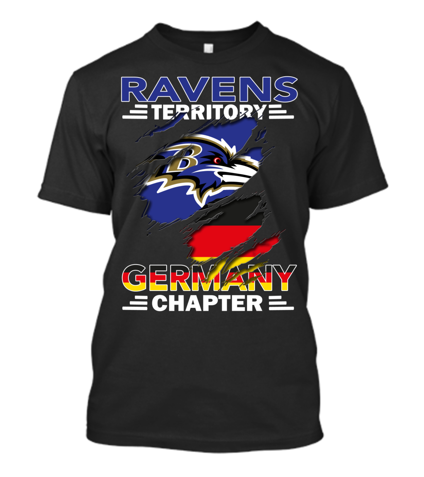 Ravens Territory Germany Chapter Baltimore Ravens Germany Flag T-Shirt