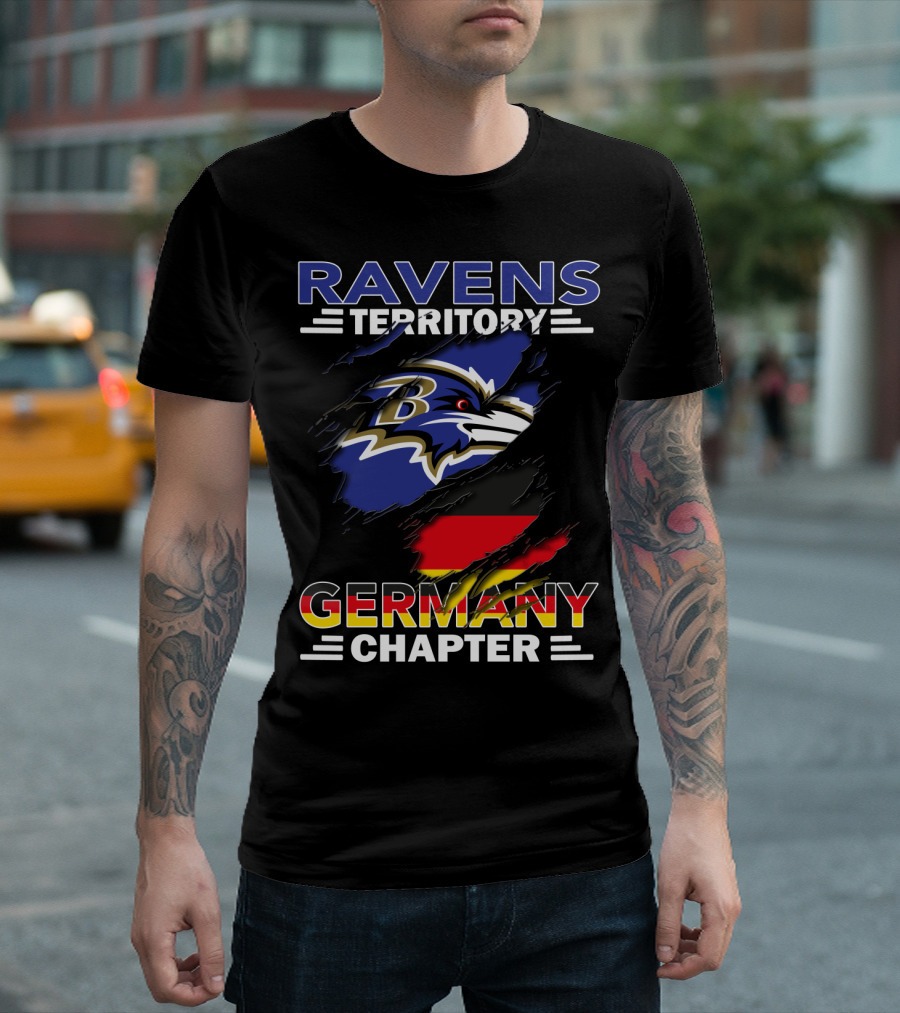 Ravens Territory Germany Chapter Baltimore Ravens Germany Flag T-Shirt