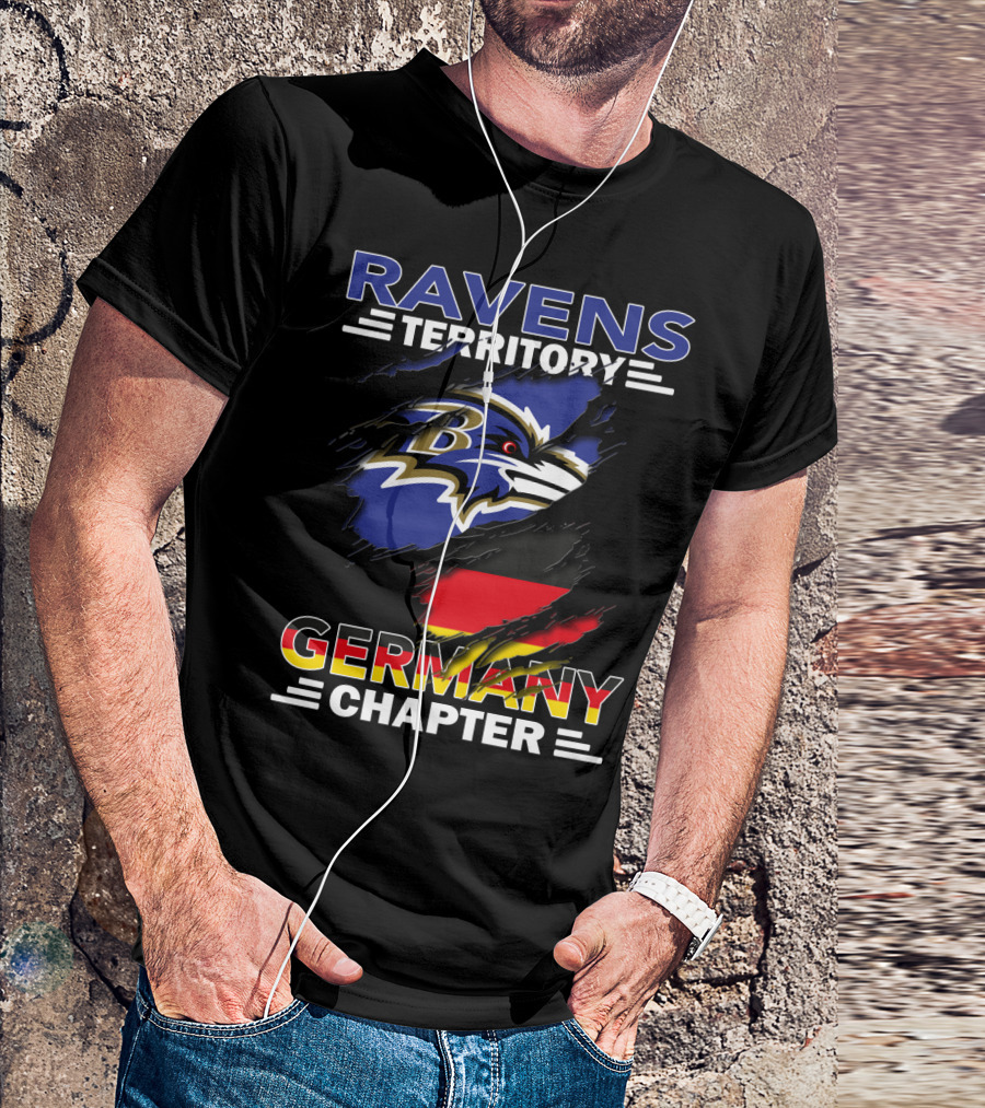 Ravens Territory Germany Chapter Baltimore Ravens Germany Flag T-Shirt