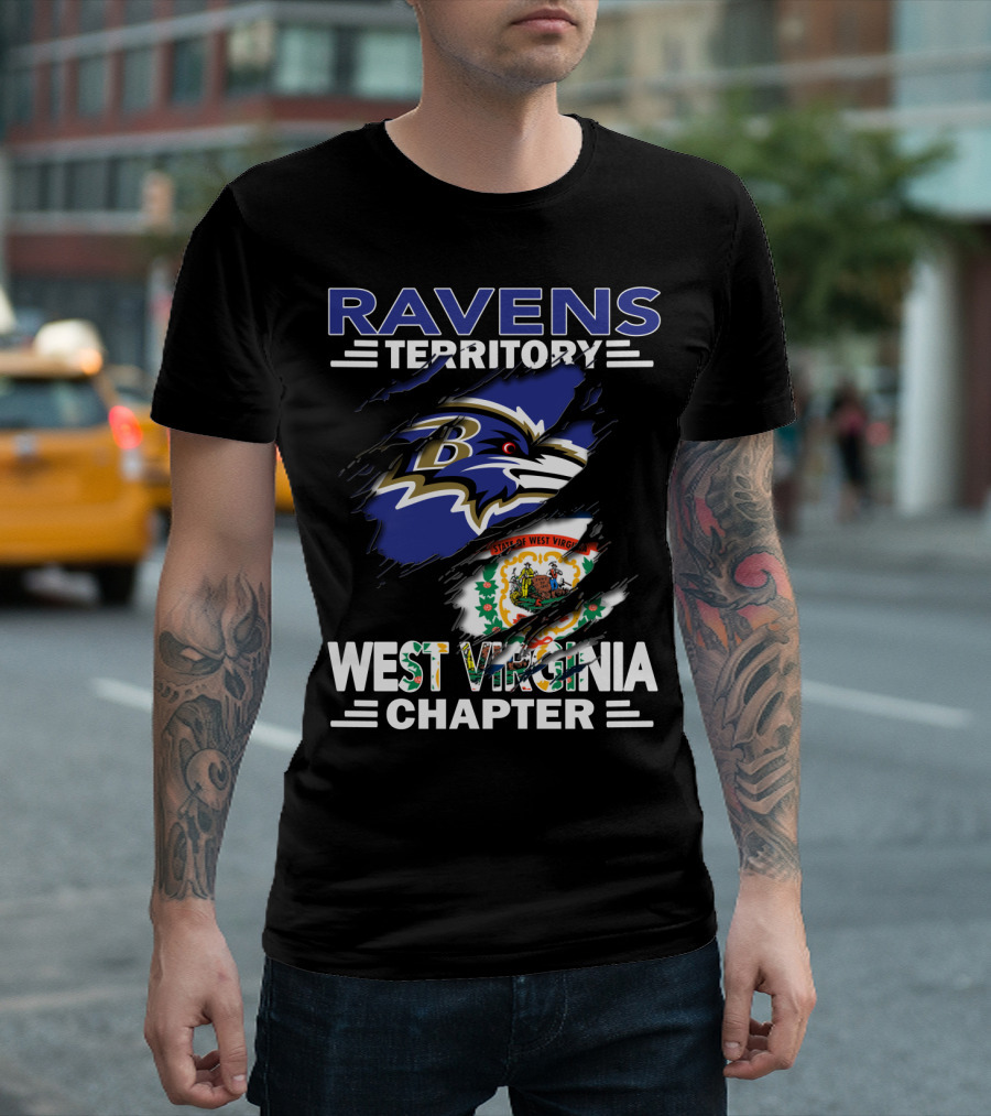 Ravens Territory West Virginia Chapter State Of West Virginia Ravens T-Shirt