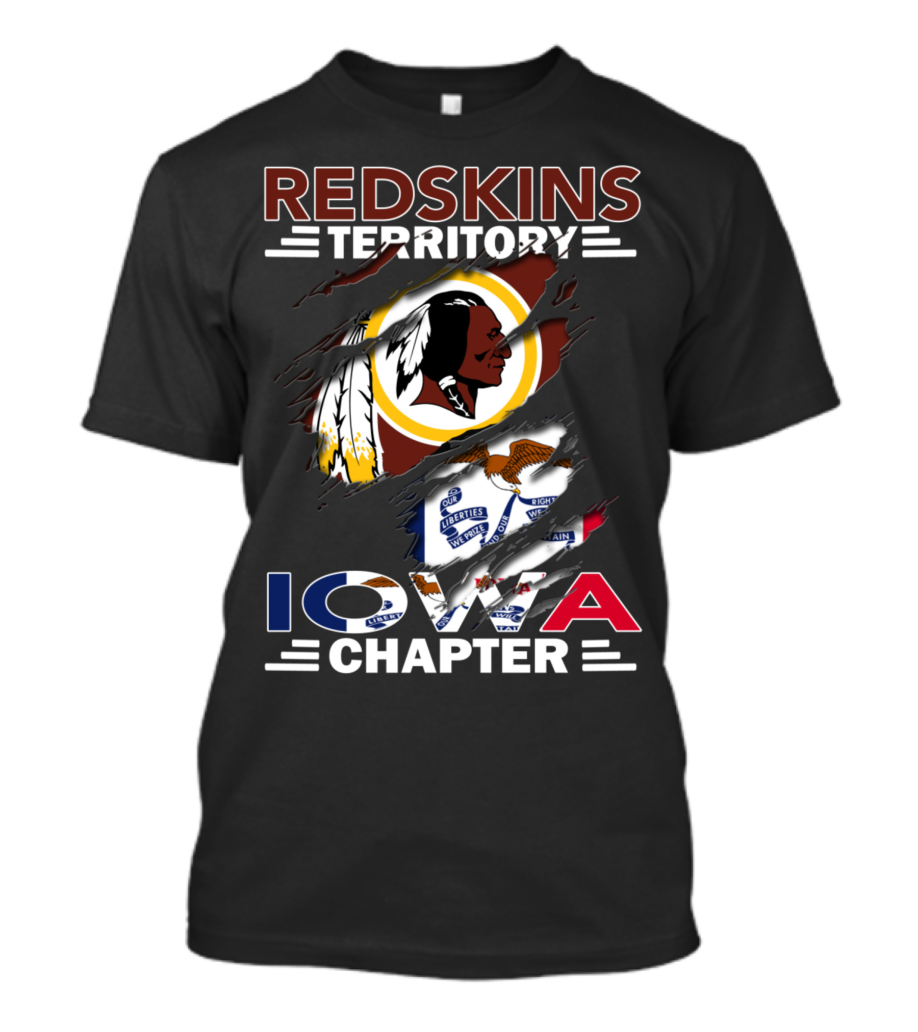 Redskins Territory Iowa Chapter Football Fan Community T-Shirt