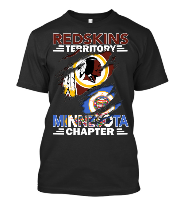 Redskins Territory Minnesota Chapter Logo With State And Team T-Shirt