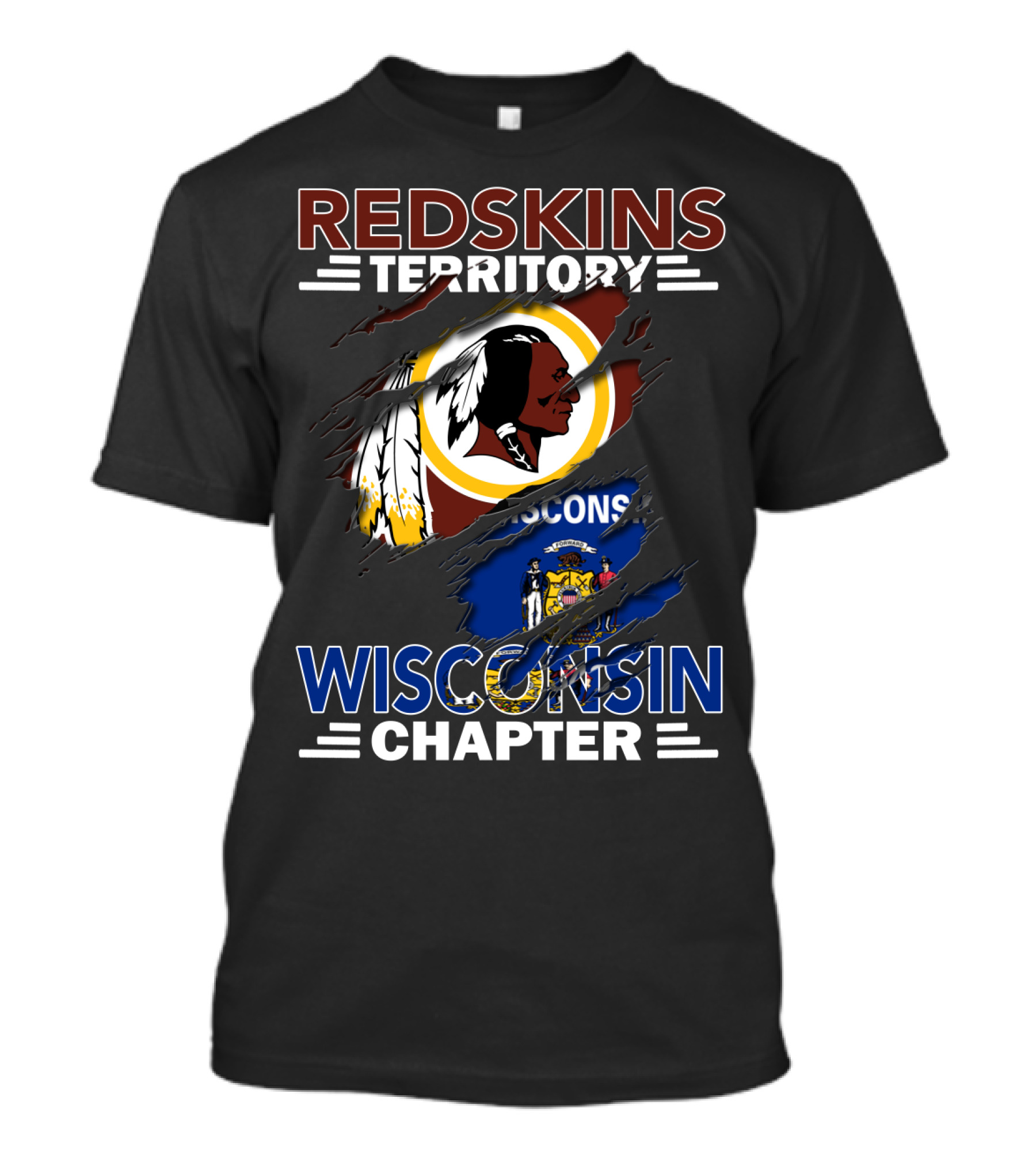 Redskins Territory Wisconsin Chapter Flag T-Shirt