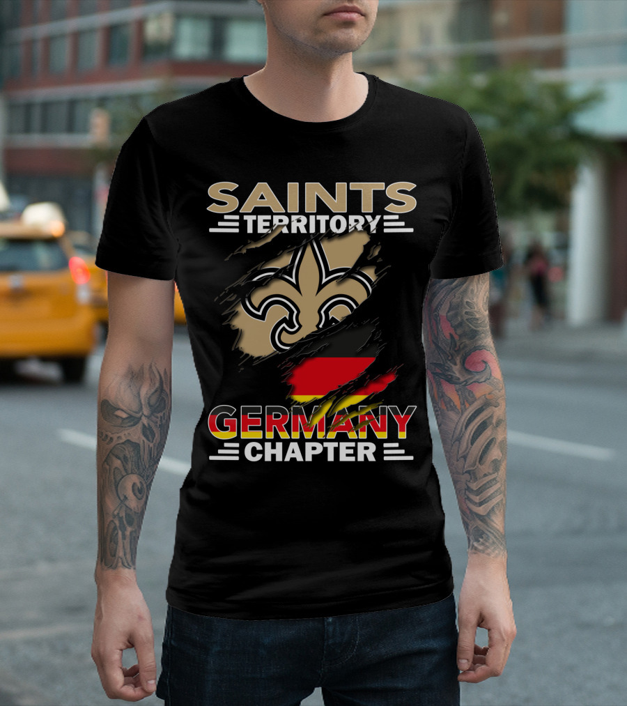 SAINTS TERRITORY GERMANY CHAPTER FLAG FLEUR-DE-LIS T-Shirt