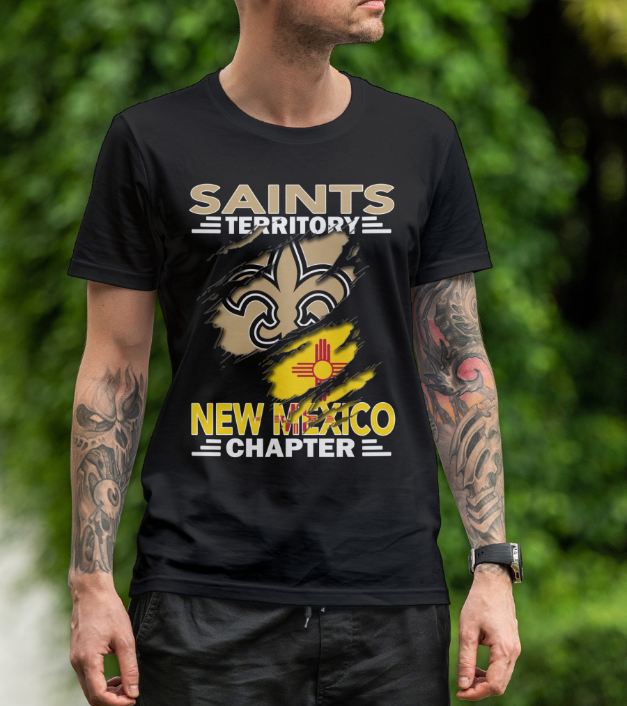 Saints Territory New Mexico Chapter Fleur-de-lis And Zia T-Shirt