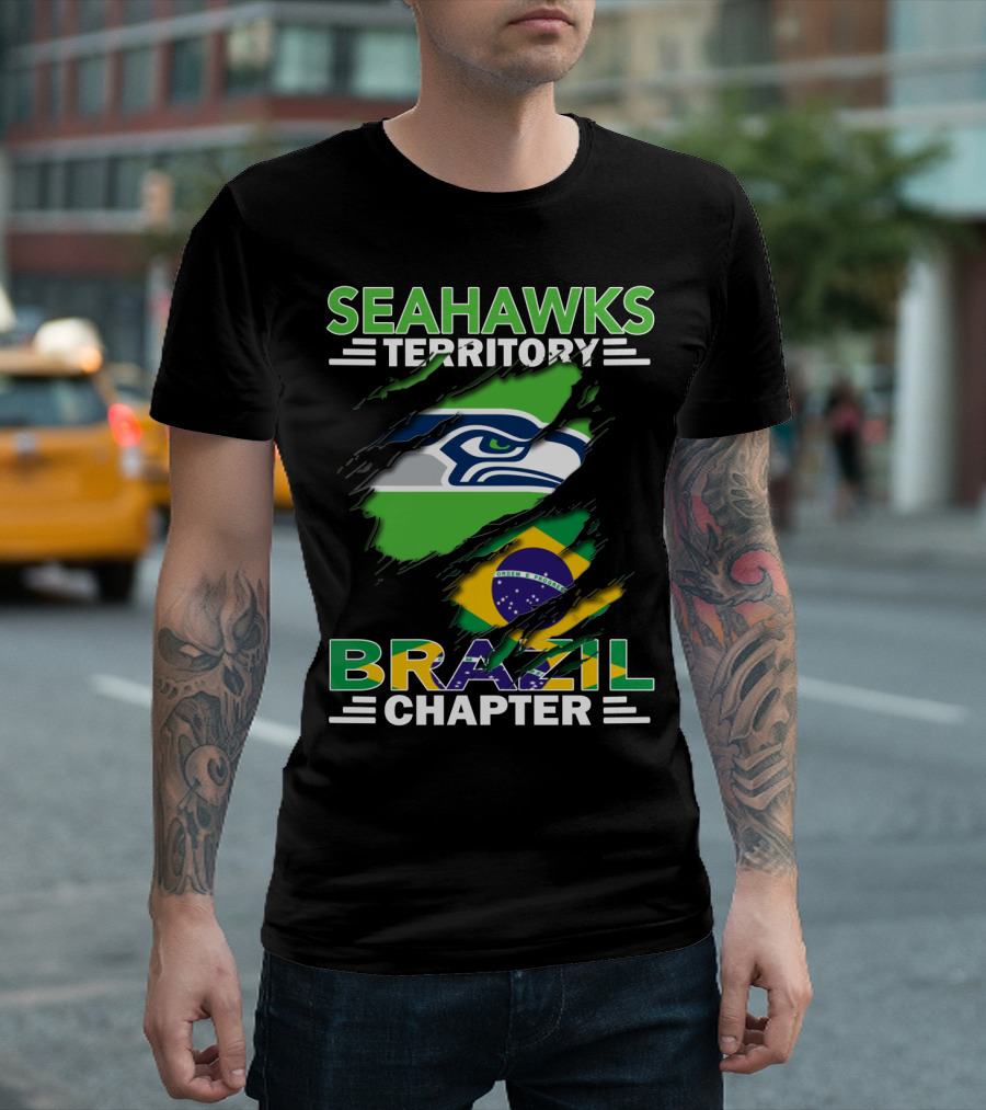 Seahawks Territory Brazil Chapter Flag T-Shirt