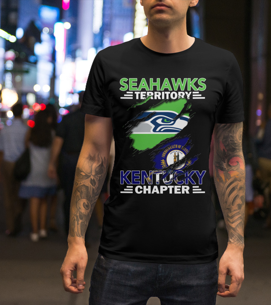 Seahawks Territory Kentucky Chapter Commonwealth Of Kentucky Flag Edition T-Shirt