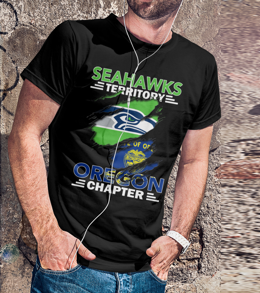 Seahawks Territory Oregon Chapter Rip Through State Pride T-Shirt