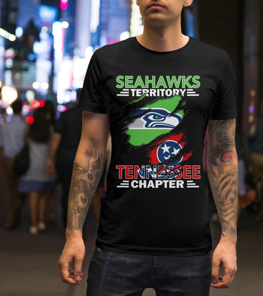 Seahawks Territory Tennessee Chapter Hidden Logos Banner T-Shirt