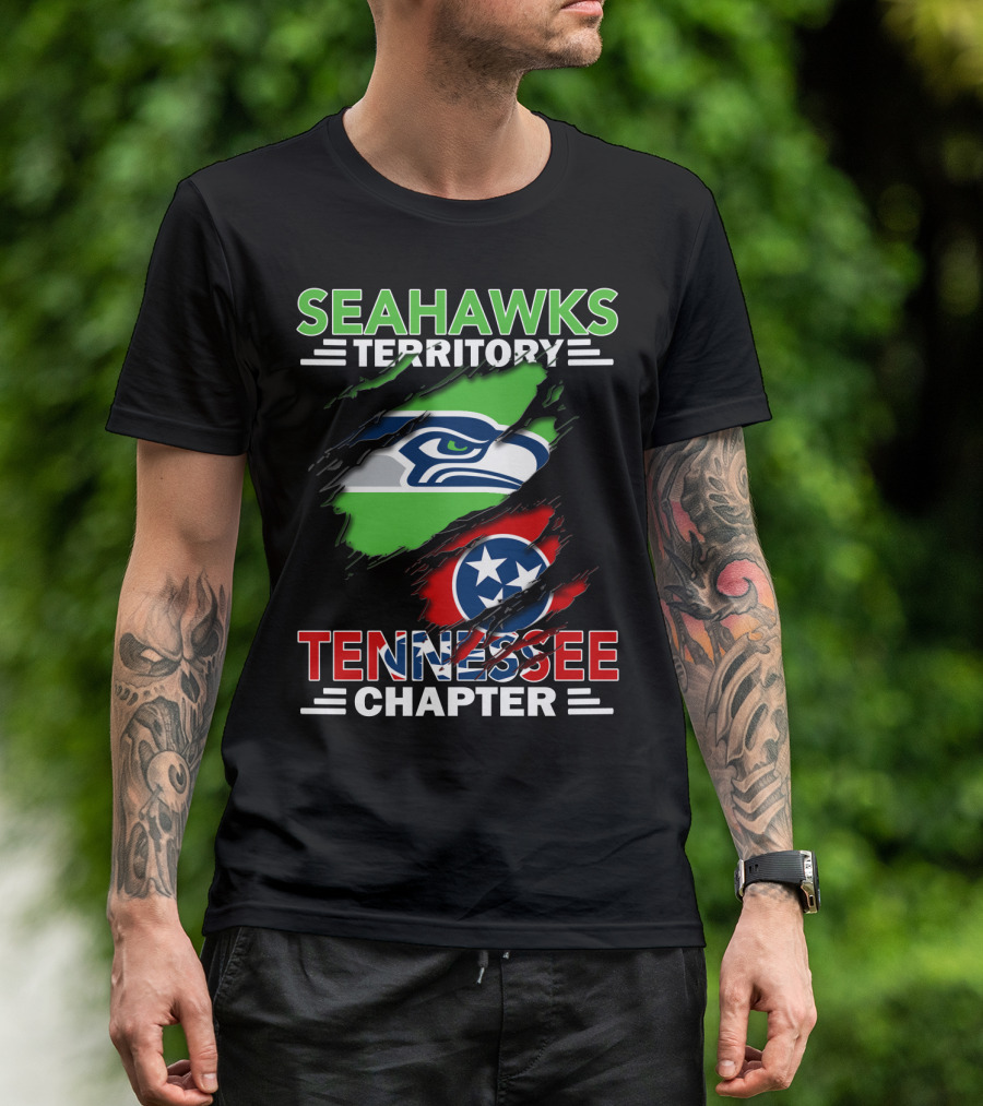 Seahawks Territory Tennessee Chapter Hidden Logos Banner T-Shirt