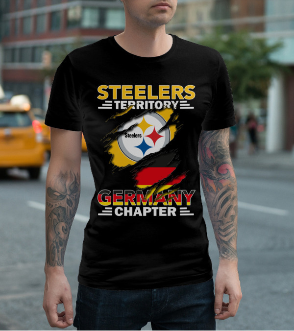 Steelers Territory Germany Chapter Steelers Logo German Flag T-Shirt