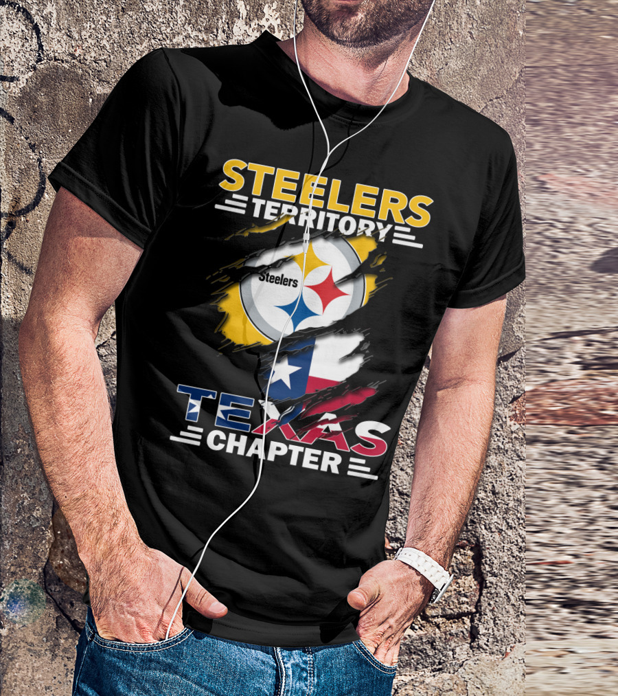 Steelers Territory Texas Chapter Steelers Logo Texas Flag T-Shirt