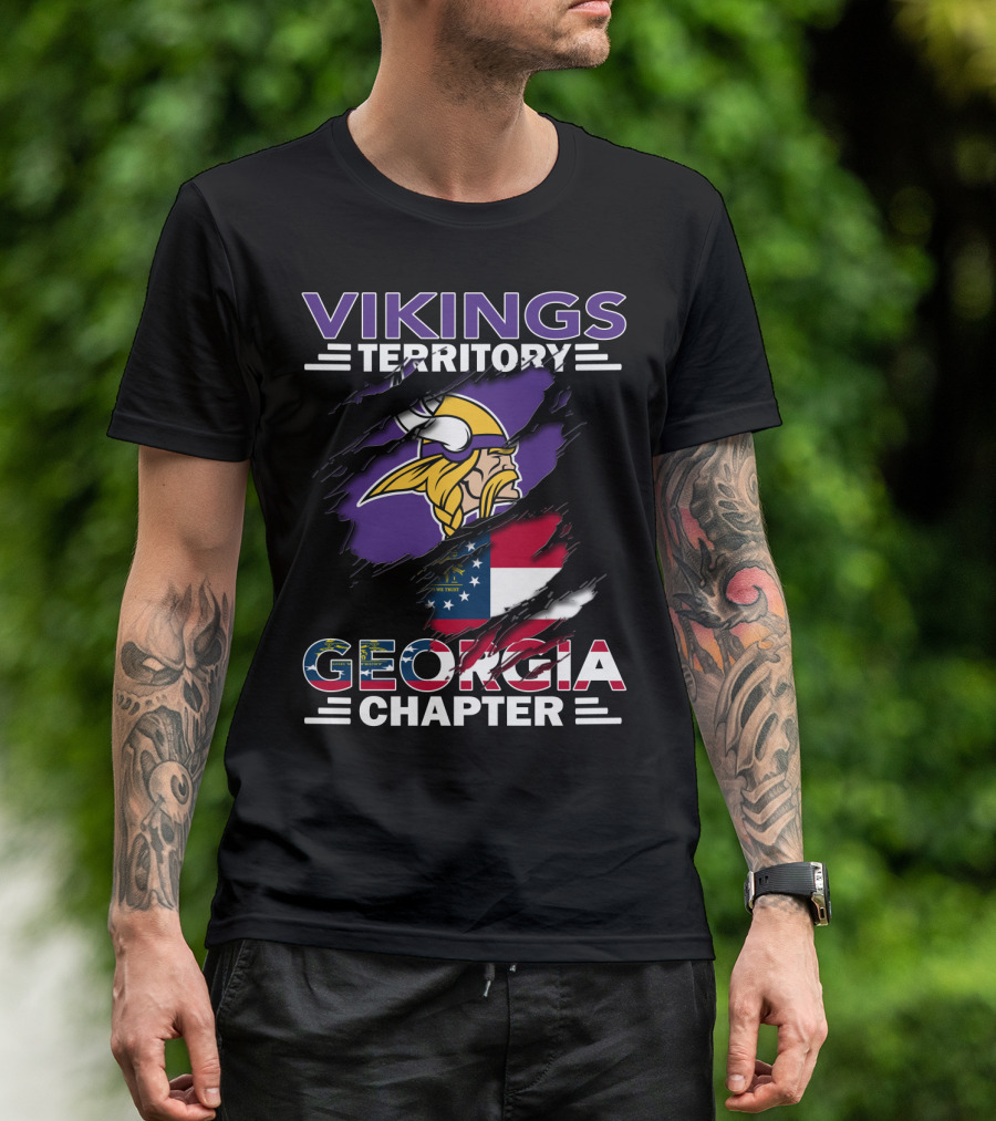 Vikings Territory Georgia Chapter Flag Pride T-Shirt