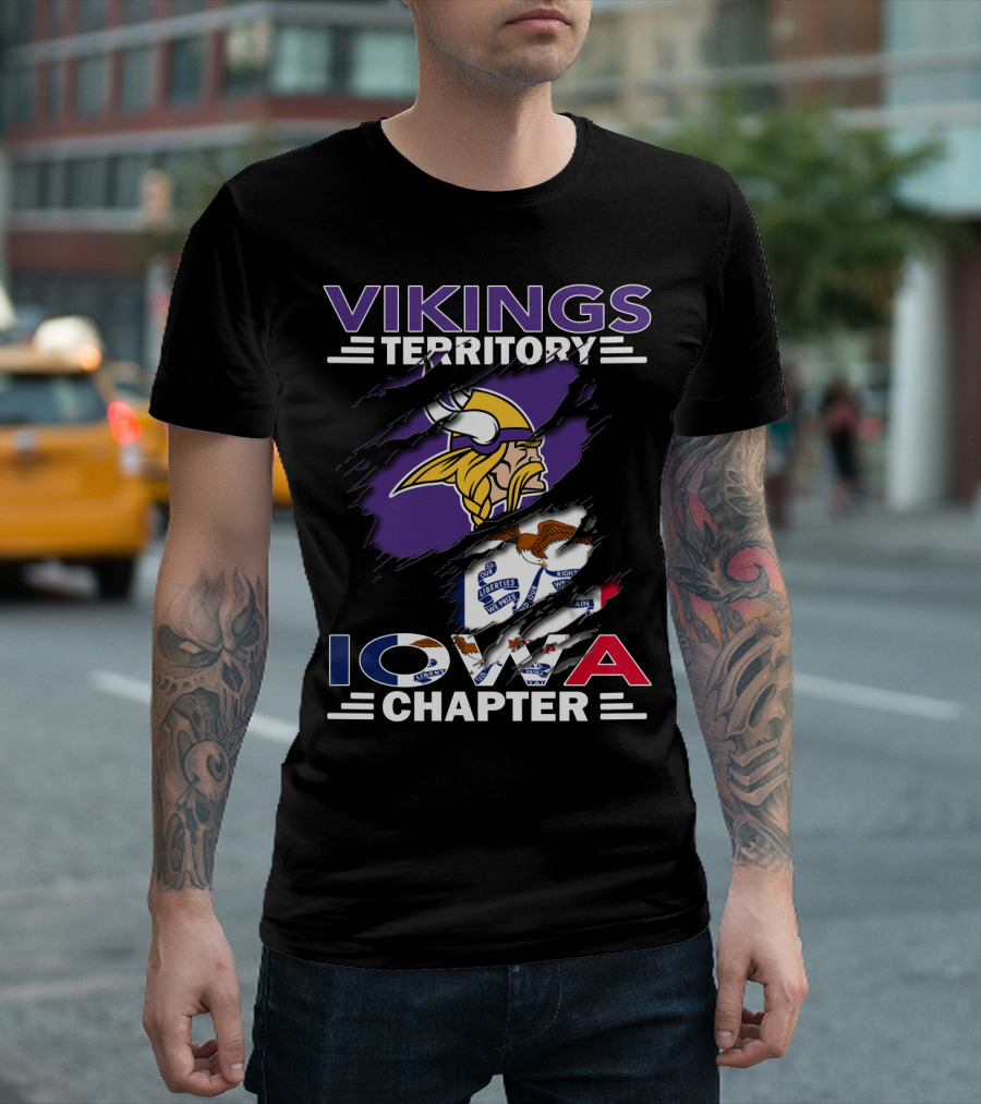 Vikings Territory Iowa Chapter Minnesota NFL Football Fan Club T-Shirt