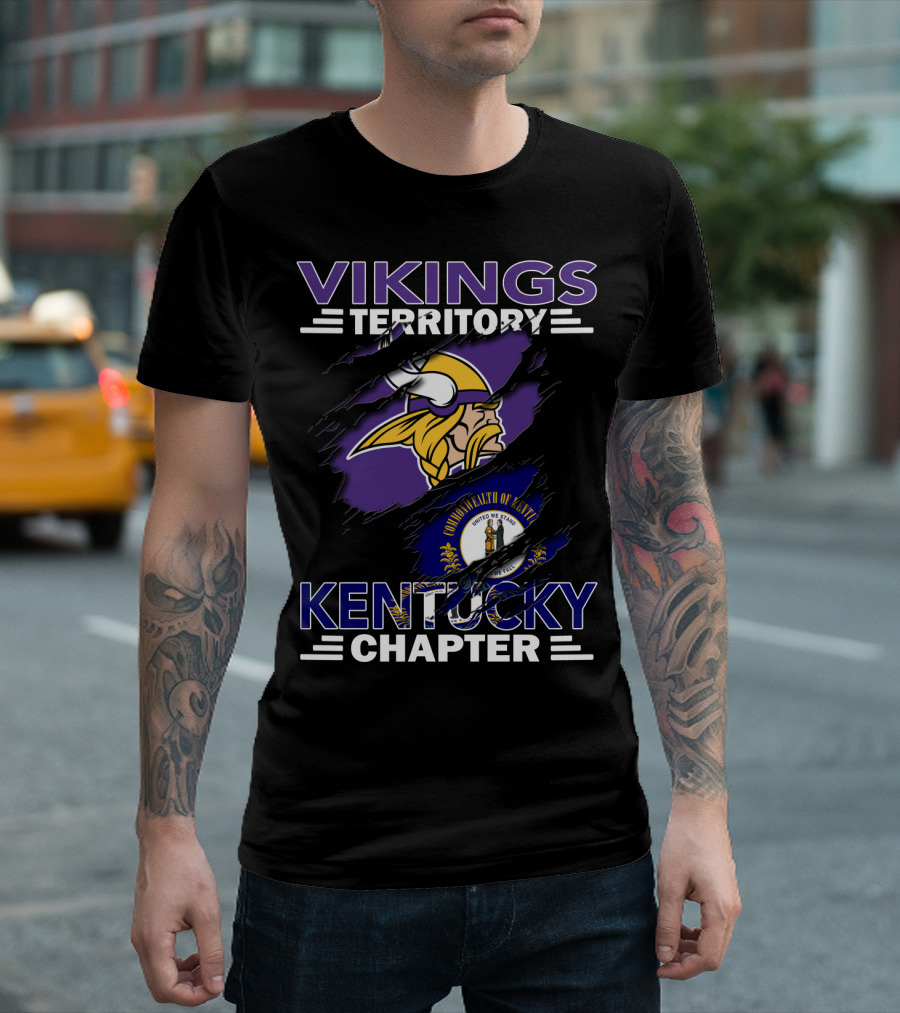 Vikings Territory Kentucky Chapter Commonwealth of Kentucky Helmet T-Shirt