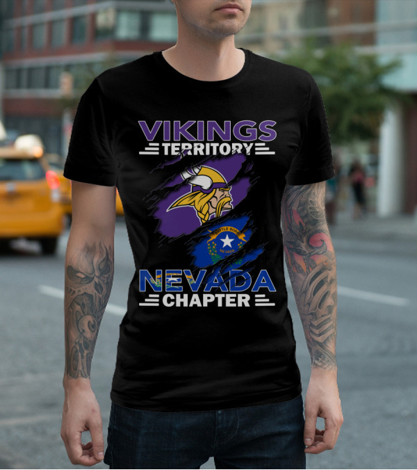 Vikings Territory Nevada Chapter Battle Born Emblem T-Shirt